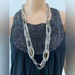 NWOT Multi-Metal Chains Link Necklace